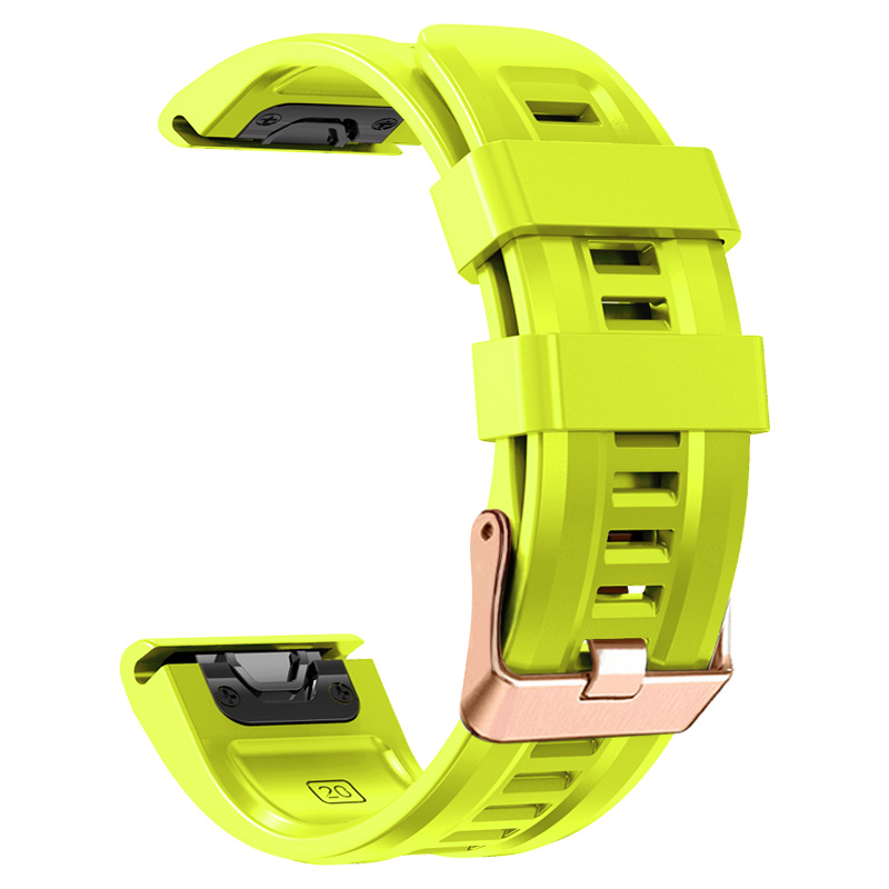 Replacement Popular Quick Fit for Men Luxury Silicone Watch Strap Rose Gold Buckle for Garmin Fenix 7S 20mm Silicone Watch Band
