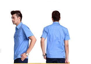 Comfortable Industrial Work Uniforms , Custom Work Uniform Shirts With Short Sleeve