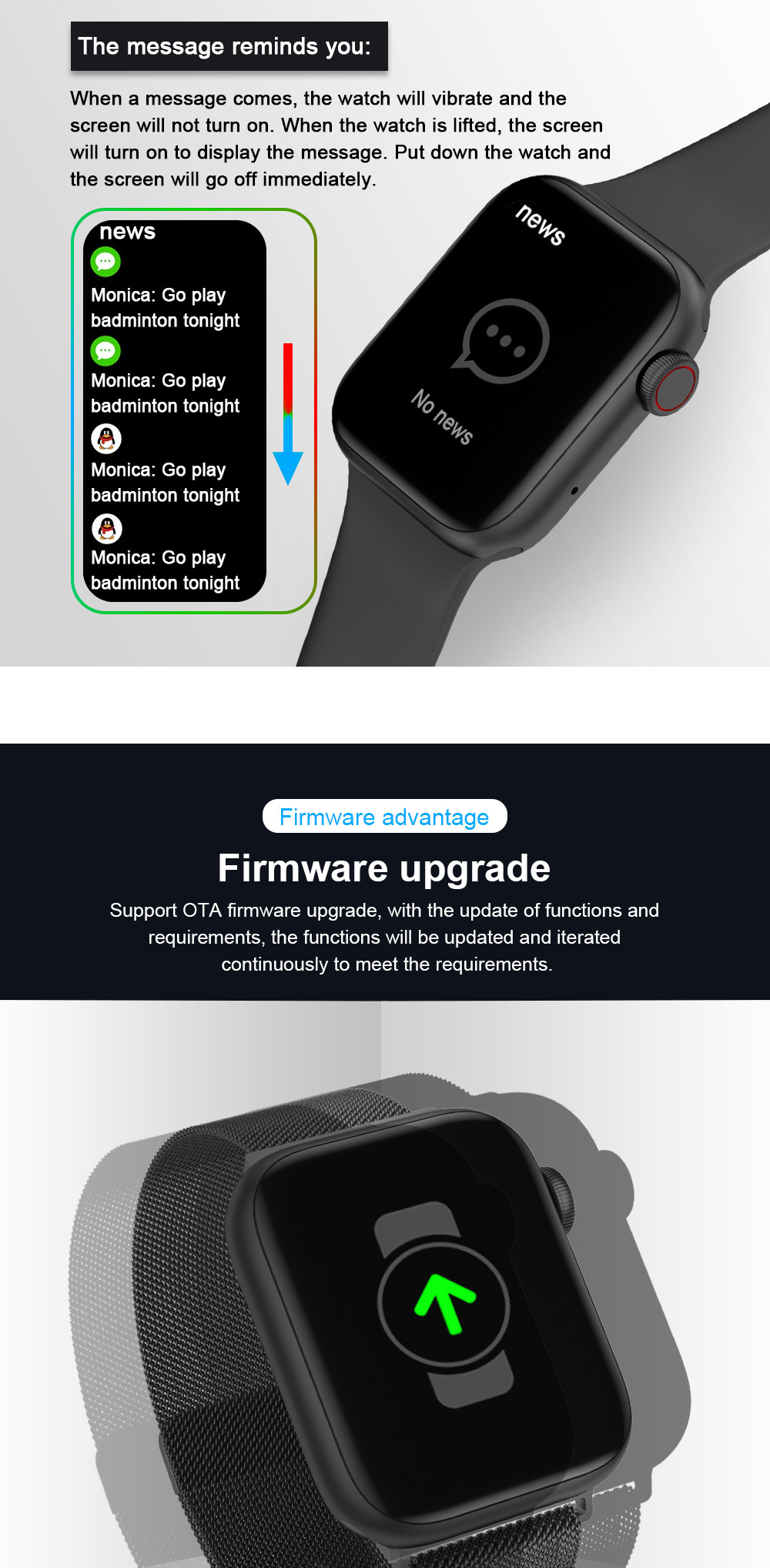 IWO MC57 180MAH 1,57 поручать монитора 2hours тарифа сердца шкалы дюйма