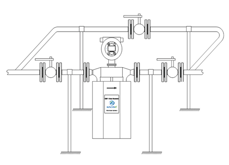 316L Stainless Steel Coriolis Type Mass Flow Meter 24VDC Power Supply