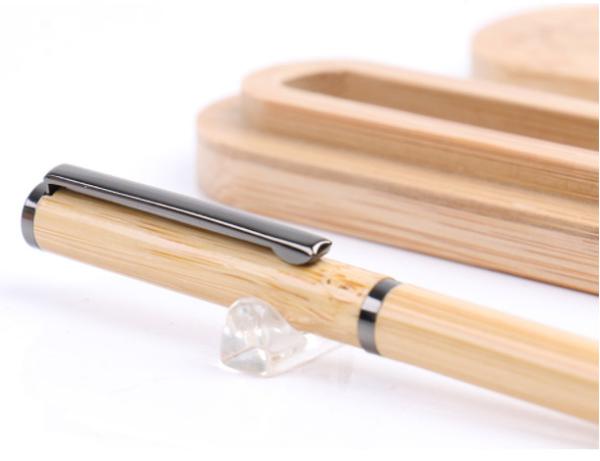 Environmentally friendly pen bamboo advertising pens with gift box,bamboo pen with laser logo