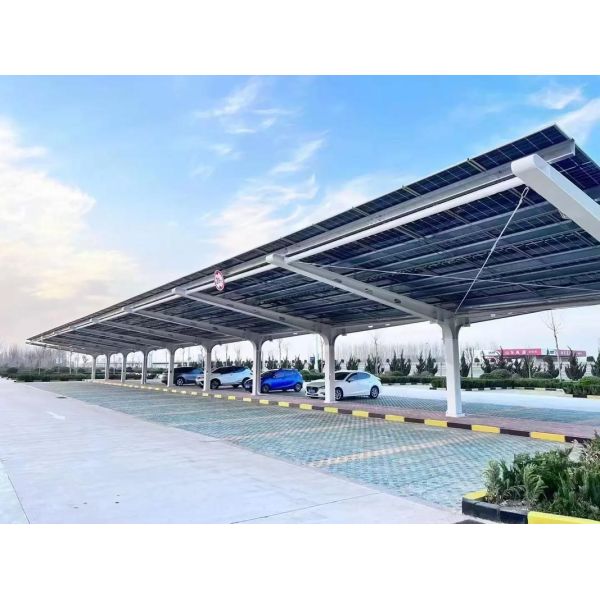 Steel Solar PV Carports Bracket Corrosion Resistant Degree 8 Fortification Carport Pv System