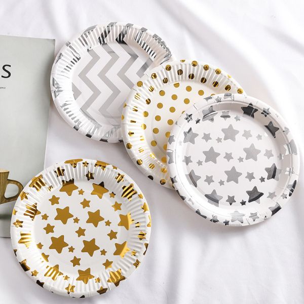 Colourful Party Plates Cups Napkins Sets for Fully Customized Disposable Paper Plates