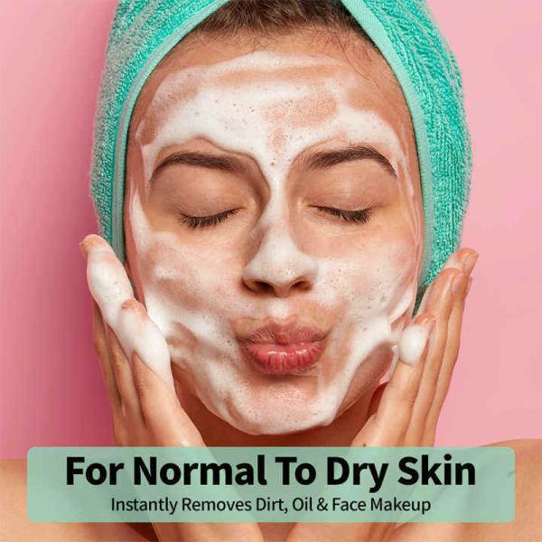 Laver le visage naturel organique anti-âge blanchiment profond nettoyage de la vitamine C Aloe Vera mousseux nettoyant le visage