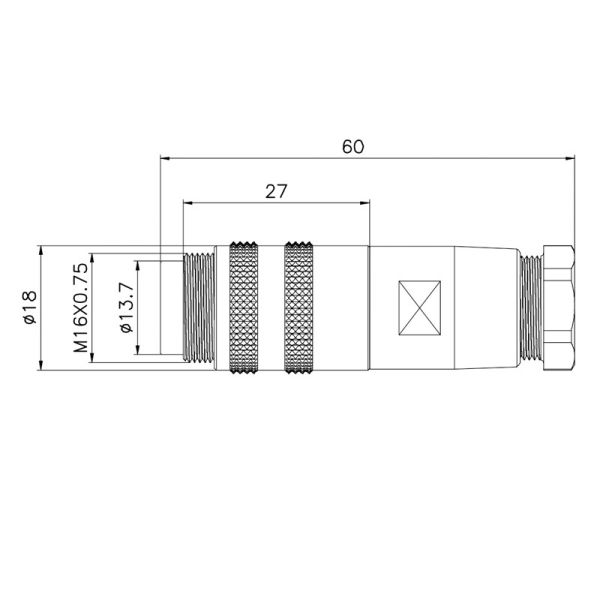 Industrial Circular Connector , 8 Pin Aviation Connector M16 Plastic Male Plug