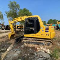 Excavadora Komatsu Usada de 6 toneladas PC60 Mini Excavadora Crawler Japão Original