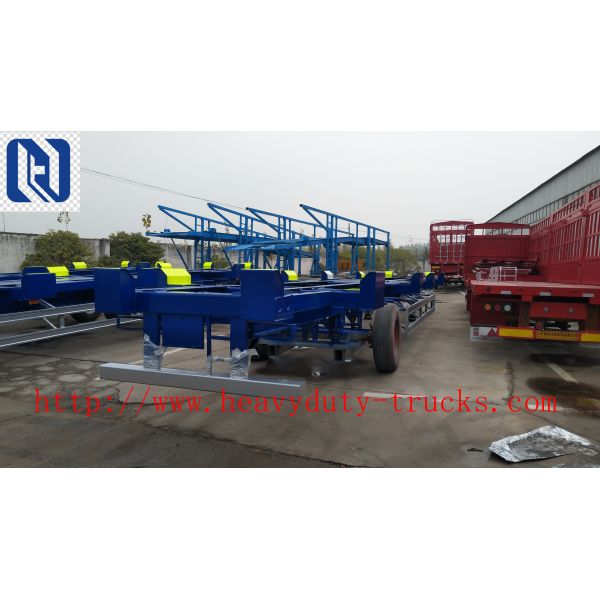 Sino Truk Double Containers Semi Trailer Trucks , Red Diesel Truck Trailer