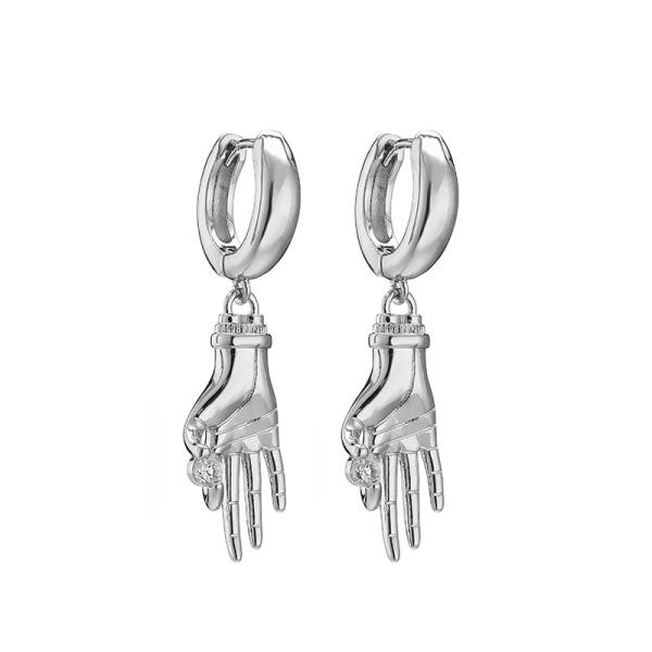Pouco ODM do OEM de Sterling Silver Crystal Jewelry Diamond Crystal Earrings do urso