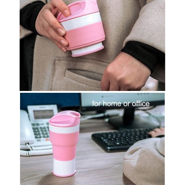 Lightweight Heat Resistant 400ML Silicone Travel Mug