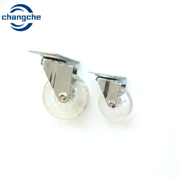 2 Inches Top Plate Caster Extra Width Black Metal Swivel Plate Caster Wheels