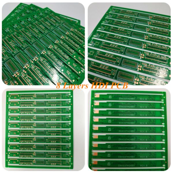 8 Layers HDI PCB Prototype Printed Circuit Board ENIG 2u