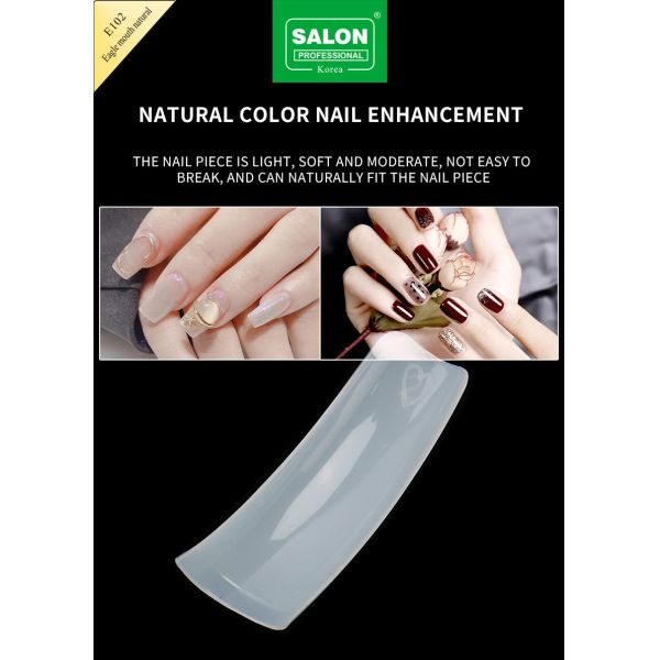 OEM Full Cover Eagle Mouth Natural Soft Gel False Nails Designs Artificial Nail Tips