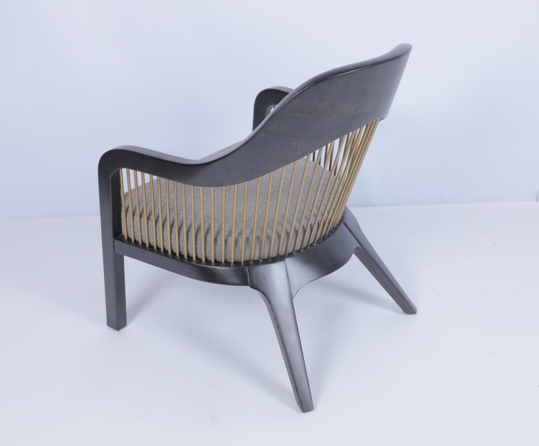 Customized Modern Occasional Chairs Armchair Fabric Wood Frame