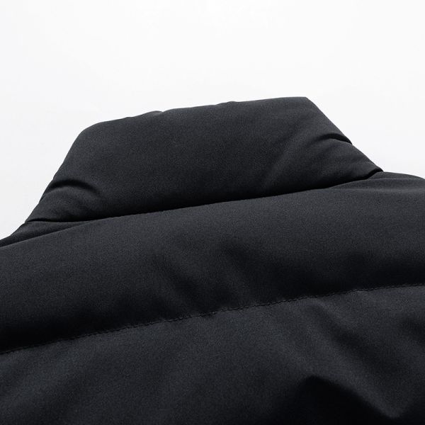 Vestido caliente masculino de alta calidad de exterior utilidad poliéster con alfombras sin mangas con cremallera para arriba chaleco de algodón grueso para hombres