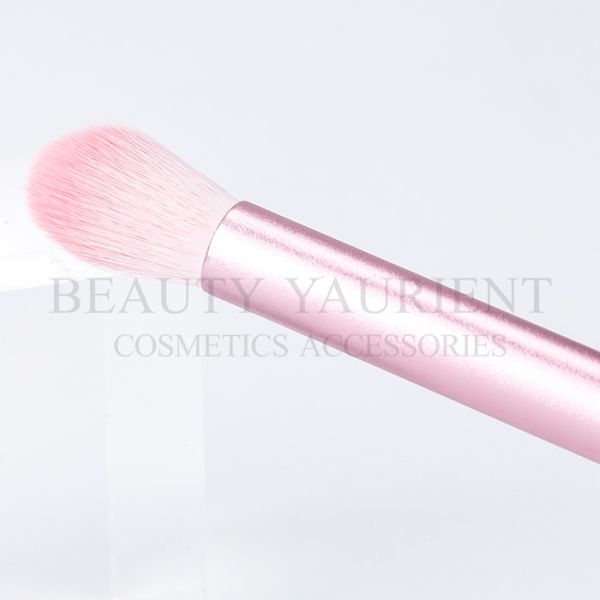 Single Piece Pink Eye Makeup Blending Brush 15g Customized Ferrule