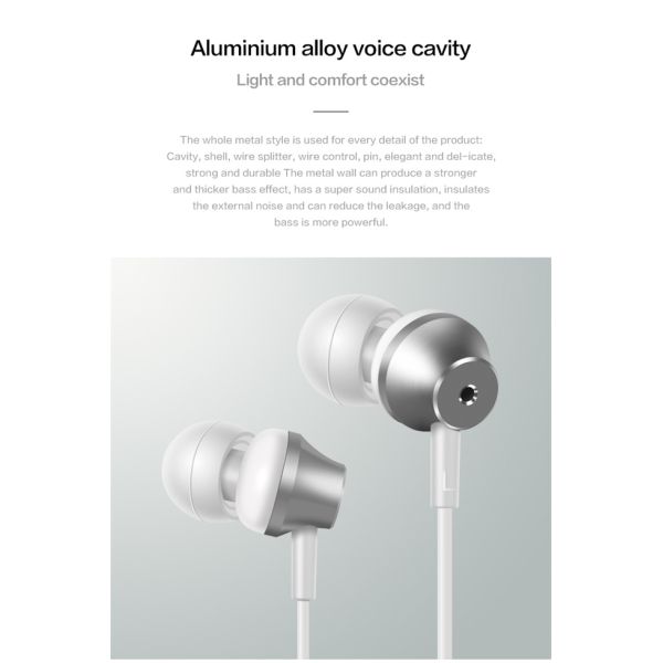 MP3 MP4 In Ear Wired Earphones 108dB Surrounding Sound RoHS Approved