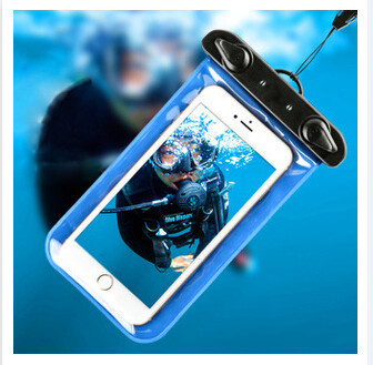 customized 6 Waterproof Cell Phone Pouch Diving Floating With Lanyard