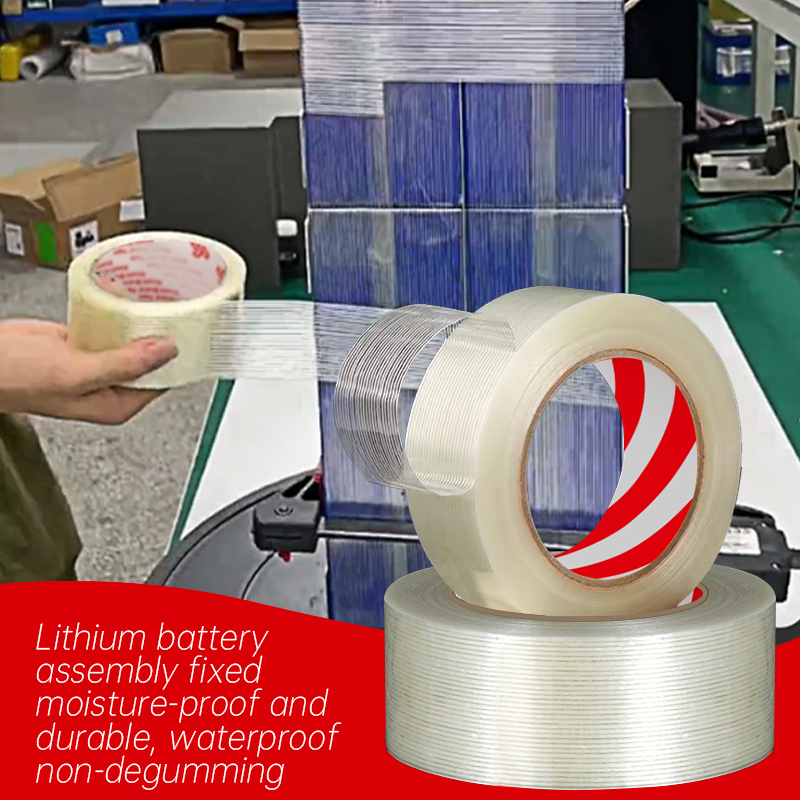 Heavy Duty Single Sided Fiberglass Filament Packing Tape Heat-Resistant Acrylic Adhesive Self Hot Melt Strong Filament Tape