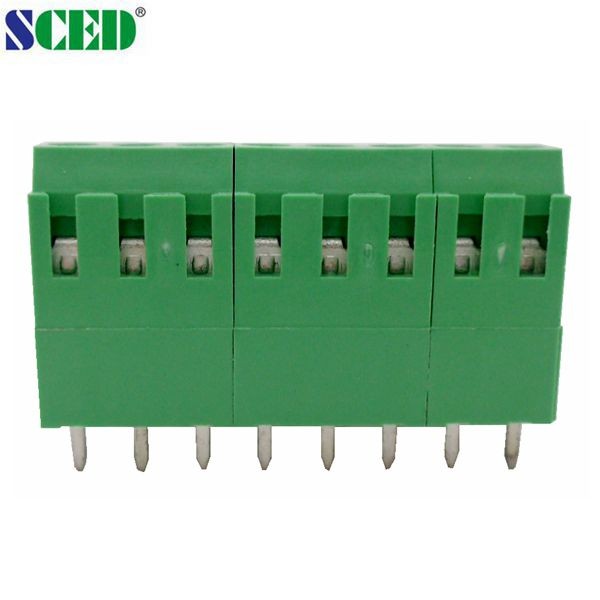 Блоки PCB тангажа 3.8mm терминальные, двойной ровный блок винта евро струбцины терминальный