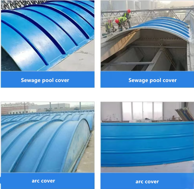 Gas Collecting Hood Sewage Tank Cover FRP GRP Wastewater Tank Cover High Strength Excellet Standard