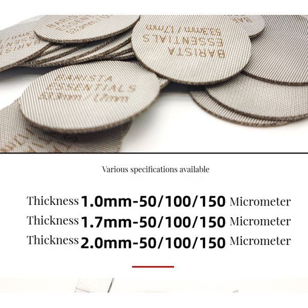 Taille personnalisée Filtre à café en acier inoxydable Taille 58 mm Maillage Surface de thé Le lait stocké