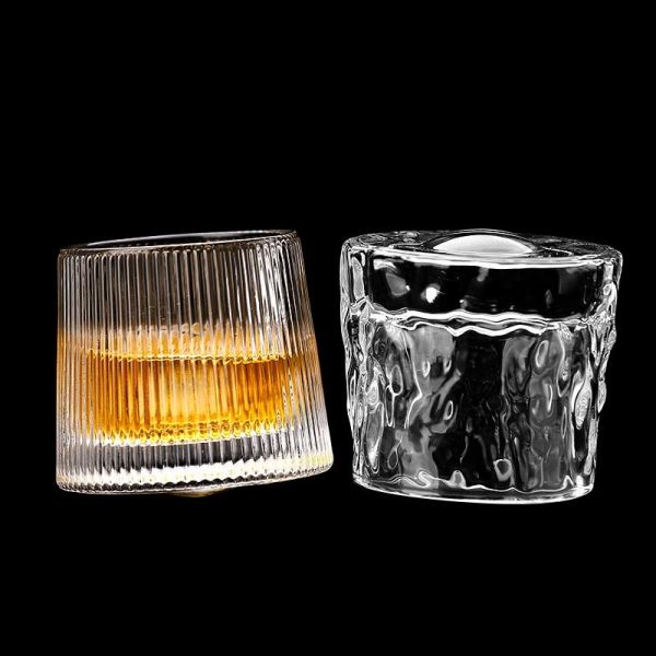 Venta al por mayor de botellas de whisky de cristal de 9 onzas grabadas con láser