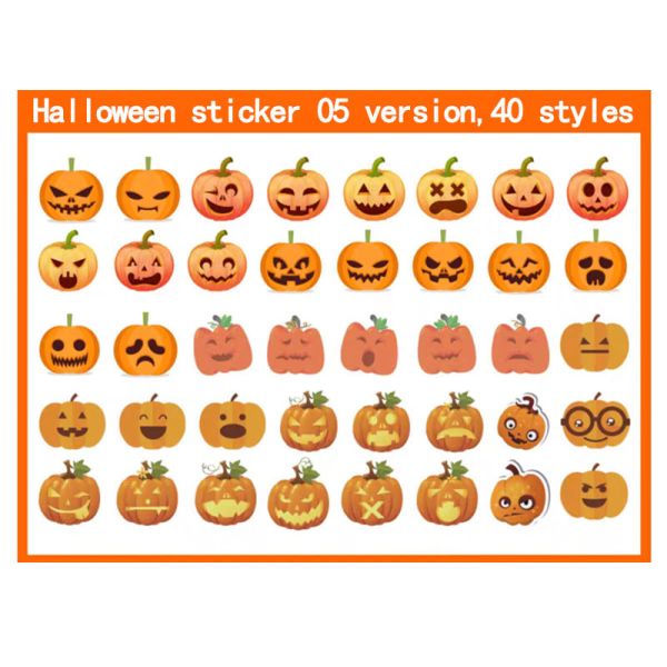 ODM Adhesive Halloween Window Vinyl Kiss Cut Stickers Printing