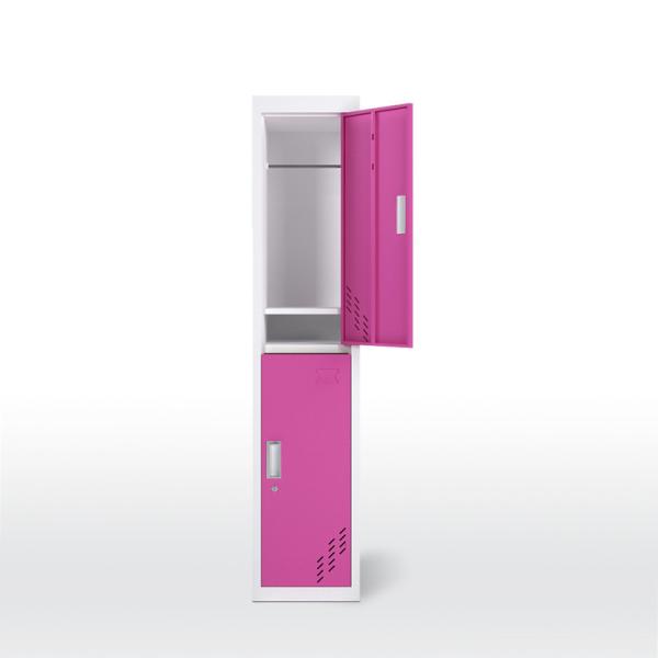 380mm Width 0.054 CBM 2 Compartment Steel Locker