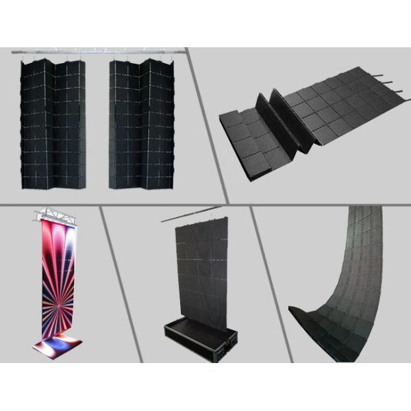 Light Weight Flexible Video Wall Displays Business Commercial LED Screens For Hire