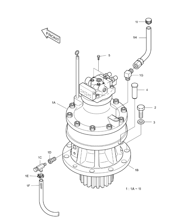 Excavator SL140 DX140-7 DH150-7 Swing Reduction DH150 DX140 Slewing Gearbox 404-00062 Slewing Reduction