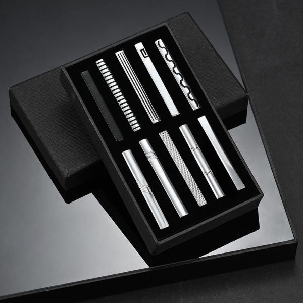 На заказ мужские гравированные клинки галстука логотип нержавеющей стали клинк галстука