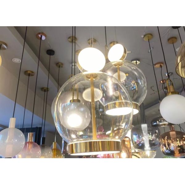 New Marble Led Pendant Chandelier Light Glass Ceiling Kitchen Lights