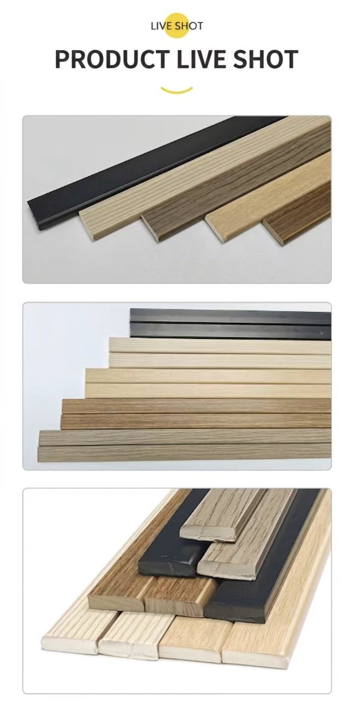 Custom Solid PVC Trim Molding and Edge Banding with Eco-Friendly Material and Corrosion-Resistant for Furniture and Flooring