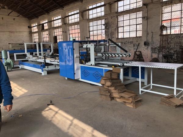 Computer Control Box Folder Gluer Machine 3 5 Ply Corrugated Board Auto Feeder