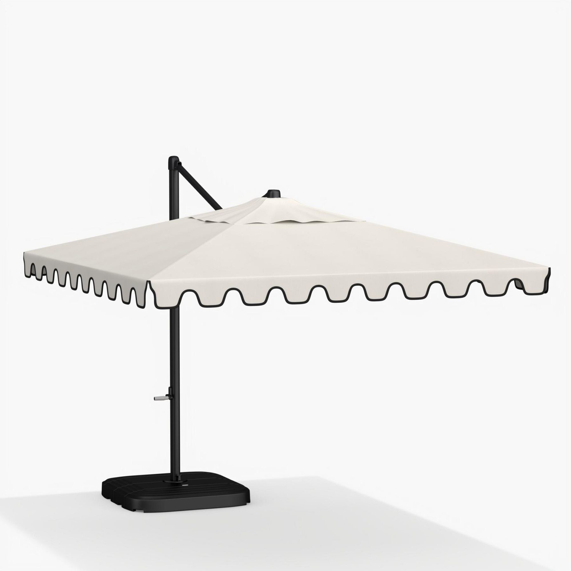 18 W x 103 H AJUNION Modern Aluminum Waterproof Parasol for Commercial Restaurant