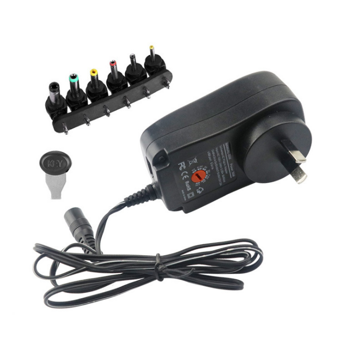 3-12V DC Output Adjustable 12W/30W Universal Power Supply Adapter with Multiple Connectors