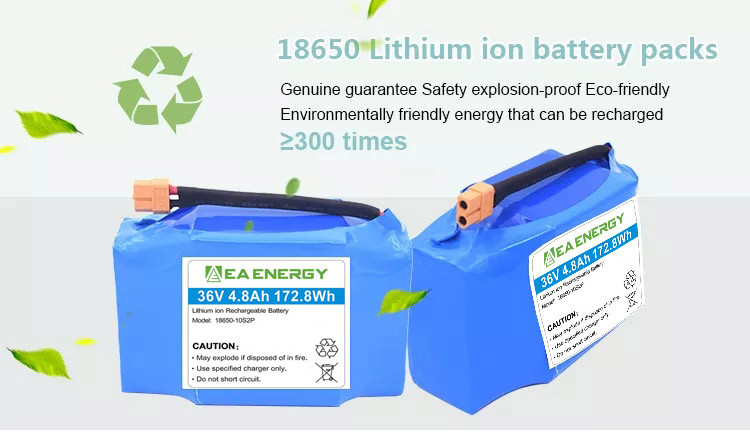 импеданс скутера 36V 4.8Ah 172.8Wh электрическим подгонянный блоком батарей