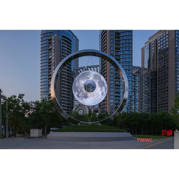 Stainless Steel Large Photoelectric Interactive Device for City Park Sculpture Square