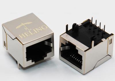 THT que monta RJ45 o único porto, aba acima do bronze fêmea de R/G RJ45 Jack protegido