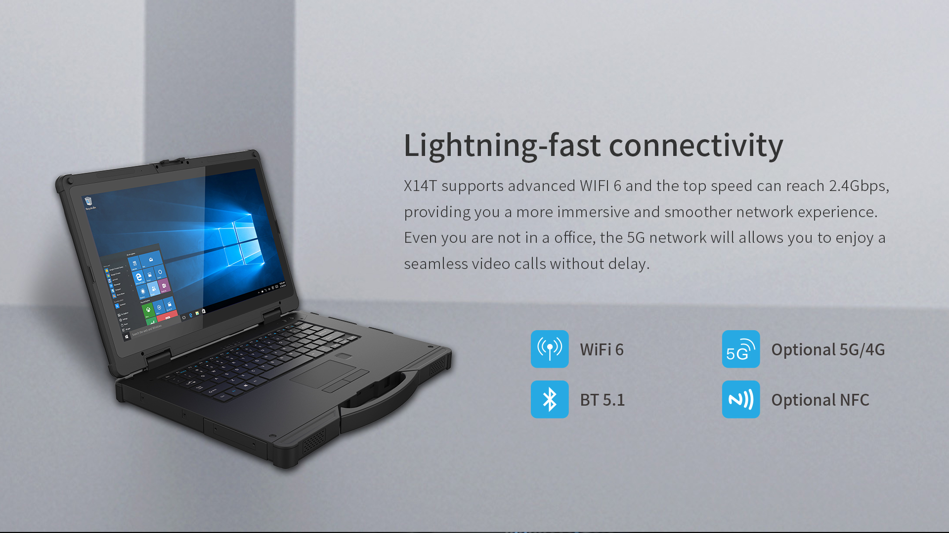 14-дюймовый прочный ноутбук Win 10 IOT/Win 11Pro/Win 11Home GNSS Опциональный GPS Beidou включен