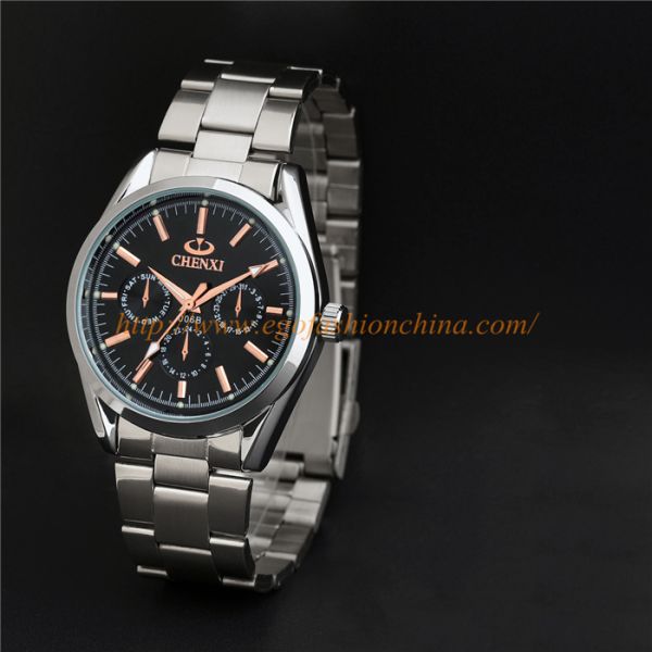 006B Rose Gold Numerals Small Dials Men Watch Stainless Steel Watch Luxury Stylish Watches
