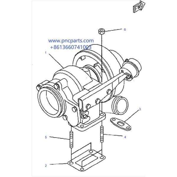 6743-81-8040 турбонагнетатель двигателя KOMATSU PC300-7 6D114E заряжателя Turbo