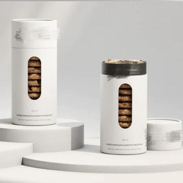 Tubo de papel para embalaje cilíndrico personalizado ecológico para galletas, ropa, bufandas, embalaje con ventana