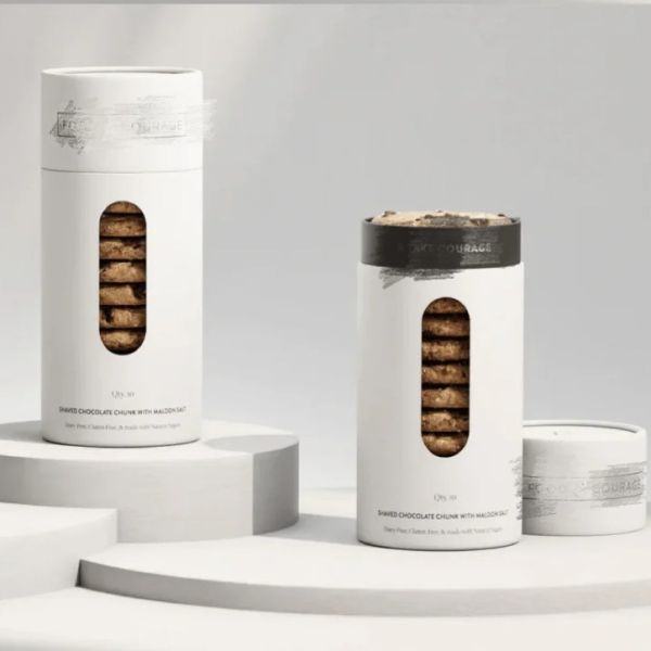 Eco-Friendly Custom Cylinder Packaging Paper Tube Cookies Clothing Scarves Tube Packaging With Window