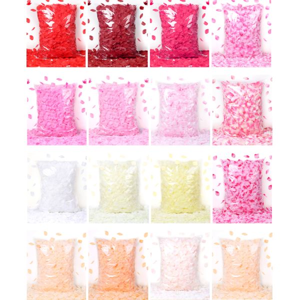 Silk Cloth Artificial Flower Petals Rose Petals Confetti 5cm*6cm