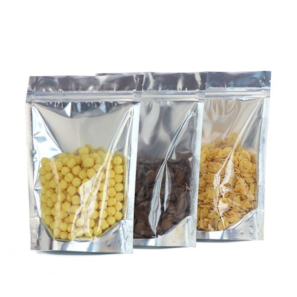 3 sides heat sealed k top foil lined food grade plastic packaging bags for beef jerky