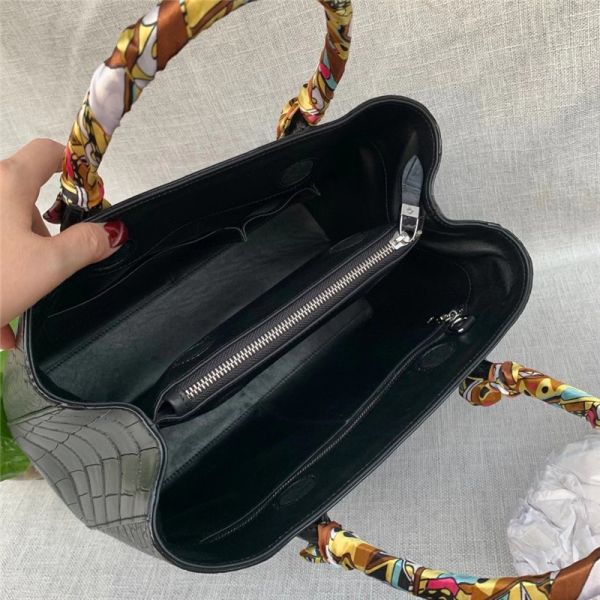 Authentic Crocodile Belly Skin Women Handbag Genuine Alligator Leather Female Scarf Totes Purse Lady Large Shoulder Bag