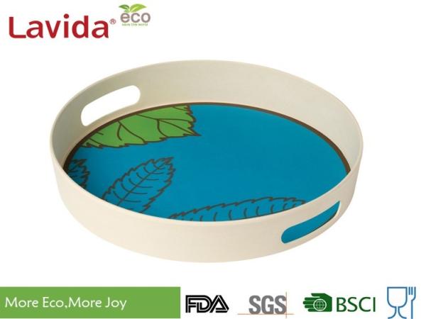 Firm Durable Bamboo Fiber Tray Dishwasher Safe Tasteless For Restaurant / Cafeteria