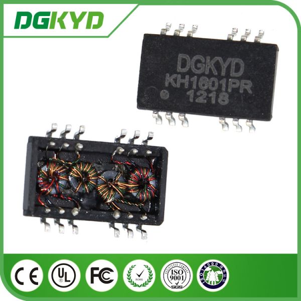 KH1601PR safety 10/100 Ethernet Transformer CE UL FCC Reach RoHS