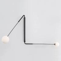 Lampe murale rétro à vent industriel Long Rod Rocker Arm Reading Flutter Three Swing Arm Sconce